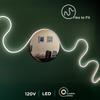 Enbrighten Vibe Spectrum LED Neon Rope Lights, Indoor Smart Light, Color Changing RGBWIC LEDs for Bedroom with Tunable White, Alexa & Google Home Compatible, 16ft, White 83254 view 2