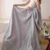100% Cotton Waffle Blanket 600x78 inch,Soft Lightweight Breathable Cozy Summer Blankets,Aesthetics Home Decor for Couch Sofa Bedding.Gray. view 4