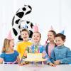 40 Inch Cow Print Number 6 Balloon, Large Black & White Decor for 6th Birthday Party & Baby Shower, Reusable Cow Foil Mylar Balloon for Western Cowboy, Farm Animal Party Supplies view 2