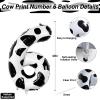 40 Inch Cow Print Number 6 Balloon, Large Black & White Decor for 6th Birthday Party & Baby Shower, Reusable Cow Foil Mylar Balloon for Western Cowboy, Farm Animal Party Supplies view 3
