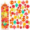 ZHWKMYP 120Pcs Thanksgiving Vases Filler, Red and Orange Beads Floating Vase Fillers for Fall Table Centerpieces Decorations view 1