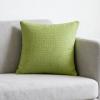 1pc Minimalist Solid Pillow Covers - Premium Cotton Linen Blend 15x15 Inches, Decorative Throw Pillow Cases for Sofa & Bed (Orange) - Hidden Zipper Closure view 3