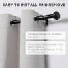 1" Diameter Adjustable Decorative Window Curtain Rod,Curtain Rods For Windows 32 To 88 Inches, With Aluminium Finials For Kitchen Living Room Bedroom Farmhouse(Size:32"-88") view 2
