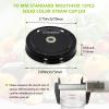 24 Pcs Black Regular Mouth Mason Jar Straw Lids 2.7 Inch Metal Stainless Steel Mason Jar Drinking Lids with Straw Hole Leak Proof Dishwasher Safe (24) view 2