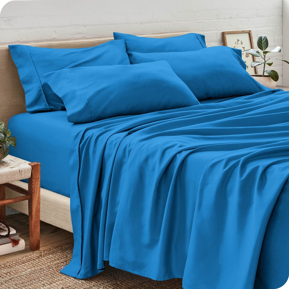 Selection Bedding King Size Sheet Set 6 Piece 1000 Thread Count Breathable Egyptian Cotton - Royal Blue - Sheet Set with 16 Inches Deep Pocket Wrinkle & Fade Resistant