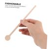 Unomor 100pcs Natural Wooden Stir Sticks Round End Stirrers for Tea Milk Cocktails Cafe view 4