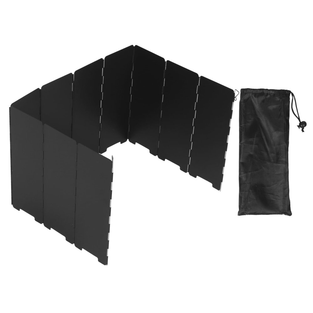 SUPVOX 10-Panel Foldable Iron Grill Windscreen for Camping Stove