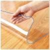 1.5mm Thick PVC Clear Table Cover Protector Waterproof Desk Pad Heat Resistant Dustproof Desk Mat 39.4x61Inch for Kitchen Dining Room Tablecloth Crystal Soft Plastic Glass Protective Mat view 1
