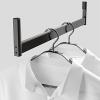 Hotel Closet Hanging Rod Support, Sturdy Aluminum Wardrobe Hanger Bar Space Saver Cabinet Clothing Poles For Wall Ceiling Mounted, 13 18 20 24 38 50 66 68 " Rods For Guest Room Bedroom(W 29inch/73.7cm view 1