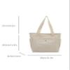 Baseic Womens Canvas Tote Bag Large Cotton Shoulder Handbag with Multiple Pockets, Reusable Casual Shopping Bag for Daily Use (Khaki) view 4