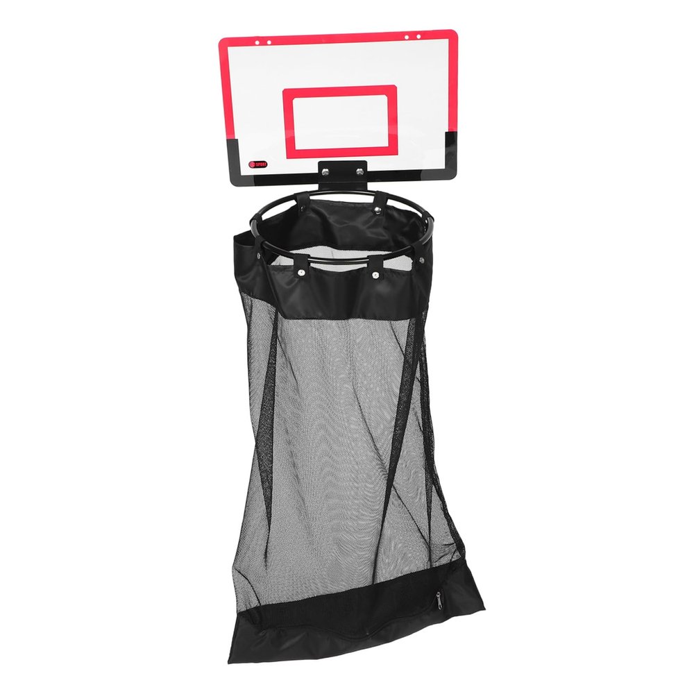 Alipis Door Basketball Hoop Laundry Basket Space-saving Zippered Mesh Organizer Door-mounted Storage Bag