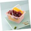 BESTYASH 3Pcs Handheld Pastel Plastic Storage Baskets Sundries Organizer with Open Design for Fruits Vegetables Convenient Home Storage view 4