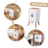 ABOOFAN Large Capacity Press Type Trash Can Simple Household Garbage Bin with Lid for Living Room Kitchen and Bathroom Plastic Waste Container view 2