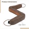 36.2 Brown L-Shaped Door Draft Stopper, Sand Weighted, Pp Cotton, Fits 32 Doors, Prevents Heat Loss & Noise view 2