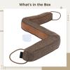 36.2 Brown L-Shaped Door Draft Stopper, Sand Weighted, Pp Cotton, Fits 32 Doors, Prevents Heat Loss & Noise view 3