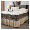 1pc Lace Bed Skirt Solid Color Mattress Cover Quilted Bedspread Ruffles Bed Covers with Elastic Band (No Pillowcase)(Color 4,180x200x45cm 1pc) view 2
