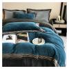 TTXNJKBF Four Piece Bedding Set Milk Cashmere Bedding Sets linens Duvet Cover Flat/Fitted Sheet Pillowcase 4pcs Bed Four Pieces Set(D,Queen Size 4pcs) view 2