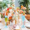 24 Pcs Champagne Flutes 5.4OZ Plastic Champagne Glasses Wine Glasses Plastic Goblets for Parties Mimosa Bar Glasses Stemmed Drinking Cups for Wedding Celebration Christmas Birthday Bride (Clear Blue) view 2