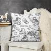 Hockey Skates and Ice Pucks Plush Throw Pillow Covers Decorative Cushion Protect Case for Sofa Bedroom 22 "x22 view 3