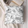 Hockey Skates and Ice Pucks Plush Throw Pillow Covers Decorative Cushion Protect Case for Sofa Bedroom 22 "x22 view 4