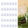 LemonRoad 30 Pcs Garland Hooks for Mantle Fireplace Hooks for Stockings Self Adhesive Adjustable Stocking with Cable Ties Fireplace Window Christmas Garland Wreath Decorations(Clear) view 1