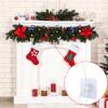 LemonRoad 30 Pcs Garland Hooks for Mantle Fireplace Hooks for Stockings Self Adhesive Adjustable Stocking with Cable Ties Fireplace Window Christmas Garland Wreath Decorations(Clear) view 3