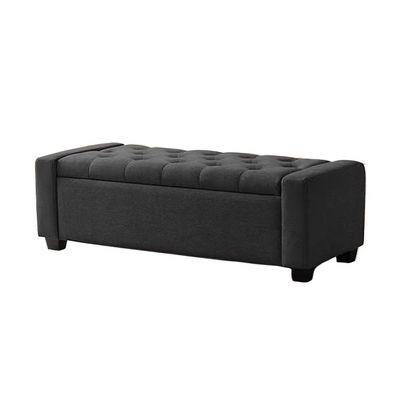 LICONG-2019 End Stool Bed End Stool Light Luxury Household Dressing Stool Rest Bench Storage Shoe Stool Sofa Stool for Living Room Bedroom Long Bench(Dark Gray,Medium)