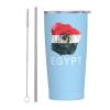 The Rose-Shaped Egypt Egyptian Flag 20oz Tumbler Bulk With Lid And Straw, Stainless Steel Vacuum Insulated Tumbler, Double Wall Coffee Cup Travel Mug, Stainless Steel Mug view 1