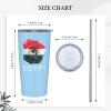The Rose-Shaped Egypt Egyptian Flag 20oz Tumbler Bulk With Lid And Straw, Stainless Steel Vacuum Insulated Tumbler, Double Wall Coffee Cup Travel Mug, Stainless Steel Mug view 2