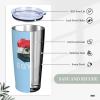 The Rose-Shaped Egypt Egyptian Flag 20oz Tumbler Bulk With Lid And Straw, Stainless Steel Vacuum Insulated Tumbler, Double Wall Coffee Cup Travel Mug, Stainless Steel Mug view 3