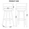 360 Swivel Stools of 1/4, Blue Dining Chairs with Backrest and Metal Legs, Velvet Chair for Room, Pub, Kitchen Island(1 PCS) (4 PCS) view 3