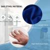 360 Swivel Stools of 1/4, Blue Dining Chairs with Backrest and Metal Legs, Velvet Chair for Room, Pub, Kitchen Island(1 PCS) (4 PCS) view 4