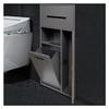 304 Stainless Steel Bathroom Niche, Hidden Trash Can Cabinet, Embedded Toilet Roll Holder, Toilet Brush Storage Rack for Bedroom Office Kitchen view 1