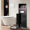 304 Stainless Steel Bathroom Niche, Hidden Trash Can Cabinet, Embedded Toilet Roll Holder, Toilet Brush Storage Rack for Bedroom Office Kitchen view 3