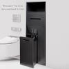 304 Stainless Steel Bathroom Niche, Hidden Trash Can Cabinet, Embedded Toilet Roll Holder, Toilet Brush Storage Rack for Bedroom Office Kitchen view 4
