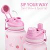 SANDJEST Strawberry Stainless Steel Water Bottle with Strap 32oz, Insulated Bottles with Straw and Spout Lid for Gym Sports Travel Outdoor, Gifts for Women Girls Birthday Christmas view 4