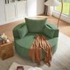 360 Swivel Chair Accent Barrel Chair Swivel Round Sofa Chair with 3 Removable Pillows for Living Room, Bedroom, Office and Hotel (Green@80) view 1