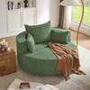 360 Swivel Chair Accent Barrel Chair Swivel Round Sofa Chair with 3 Removable Pillows for Living Room, Bedroom, Office and Hotel (Green@80) view 2