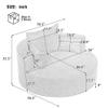 360 Swivel Chair Accent Barrel Chair Swivel Round Sofa Chair with 3 Removable Pillows for Living Room, Bedroom, Office and Hotel (Green@80) view 4