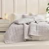 CozyTide Cotton Oversized King Bedspread 128x120,Oatmeal Waffle Weave King Quilt Bedding Set Oversized 3 Pieces Lightweight Farmhouse Extra Large King Coverlet for All Season view 1