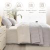 CozyTide Cotton Oversized King Bedspread 128x120,Oatmeal Waffle Weave King Quilt Bedding Set Oversized 3 Pieces Lightweight Farmhouse Extra Large King Coverlet for All Season view 2