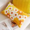 2 Pcs Olive Green Spring Flower Pillow Covers Daisy Embroidered Throw Pillow Covers 18 x 18 Inch Decorative Velvet Soft Cushion Cases for Sofa Couch Bedding Home Decor(Yellow flower 11.8*19.6in,4 pcs) view 1
