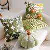 2 Pcs Olive Green Spring Flower Pillow Covers Daisy Embroidered Throw Pillow Covers 18 x 18 Inch Decorative Velvet Soft Cushion Cases for Sofa Couch Bedding Home Decor(Yellow flower 11.8*19.6in,4 pcs) view 4