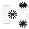 4 Inch Chimney Pipe Brush Set Chimney Sweep Kit Cleaning Rotary Brush Rod for Fireplace Rotary Sweep System Fireplace Kit Rod Tool Set(1*Brush+10*Rod)(1*Brush+4*Rod) view 3