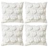 4 Pcs Fall Throw Pillow Covers 18x18, Autumn Decorations Soft Faux Fur Pillow Covers, Fluffy Plush Accent Pillow Cases for Harvest Thanksgiving Cushion Covers Sofa Home Decor(Pumpkin White) view 1