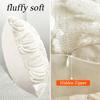 4 Pcs Fall Throw Pillow Covers 18x18, Autumn Decorations Soft Faux Fur Pillow Covers, Fluffy Plush Accent Pillow Cases for Harvest Thanksgiving Cushion Covers Sofa Home Decor(Pumpkin White) view 4