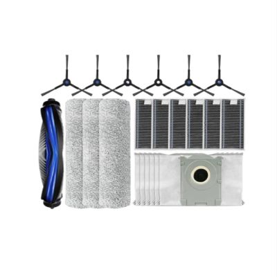 Compatible for Ecovacs, X8 Pro Omni Accessories Main Side Brush Hepa Filter Rag Dust Bag Replacement Parts(Set4)