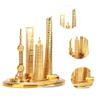 HERCHR Architecture Model,Tower Statue Shanghai Building Collection Building Architecture Oriental Pearl Tower Global Financial Center Souvenir Home Decor (Golden - Small) view 4