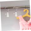 ABOOFAN 10pcs Non-Slip Pants Clips Soft PVC Heads Stainless Steel Hangers for Hanging Clothes Photos and Towels for Closet Organization and Drying view 2