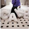 15inch Cute Letter Pillow, Soft Plush Letter Decorative Pillows Pillows for Living Room Sofa Couch Bed Car Decoration (White-P,Standard) view 3